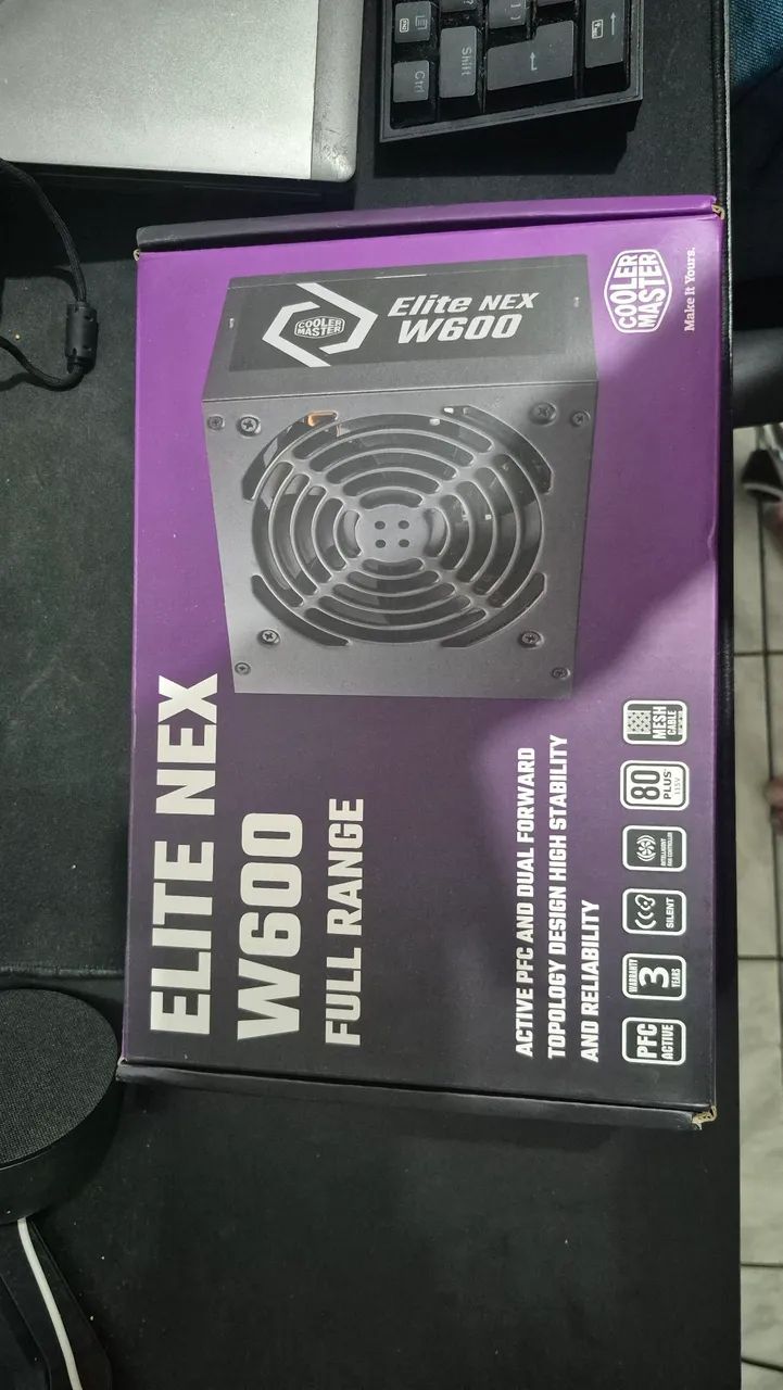 Fonte Cooler Master Elite NEX W600 600W 80 Plus - Completa