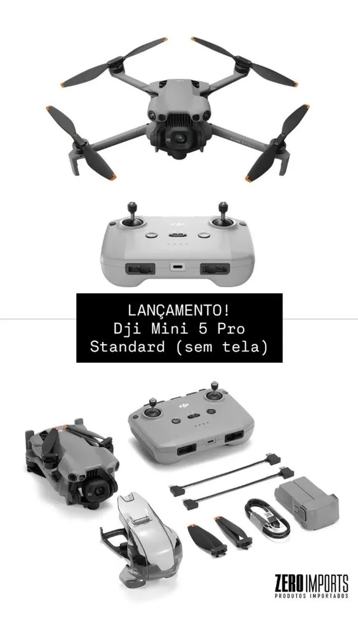 Drone DJI Mini 5 Pro - Standard e Fly More Combo - Foto 3