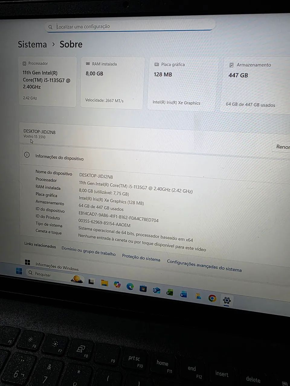 Notebook i5 11ger + 8gb ram e 512gb SSD - Foto 4