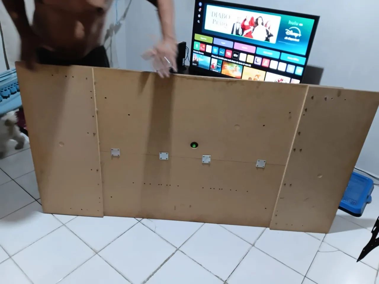 PAINEL PARA TV DE MDF AMADEIRADO-ATÉ 55"