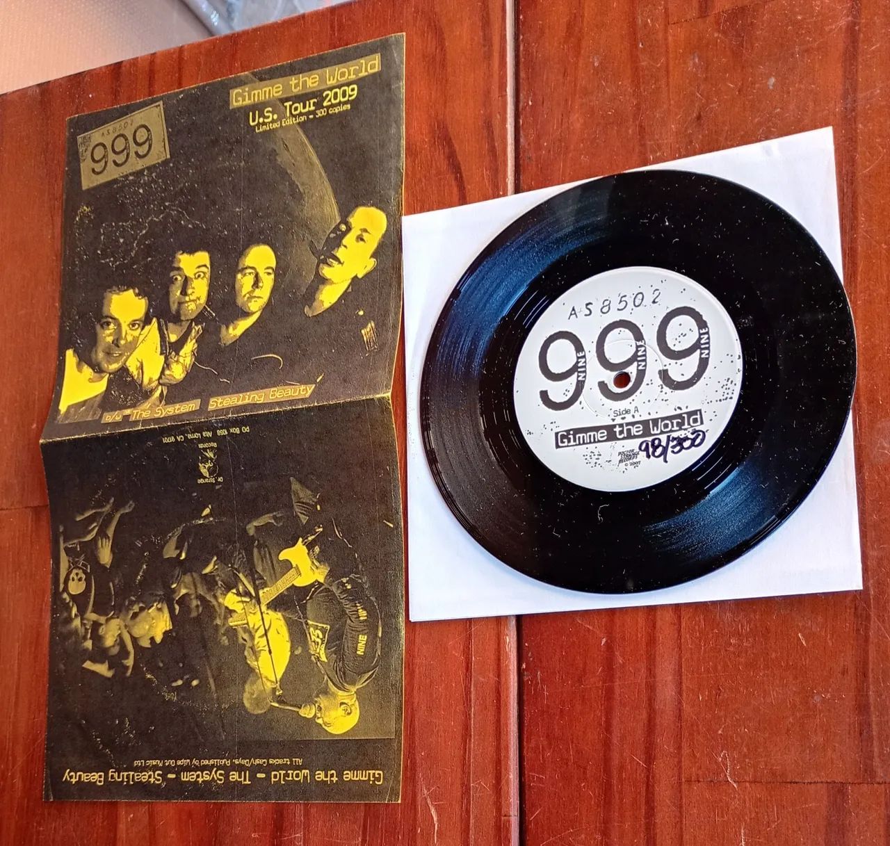 Vinil 999 Gimme The World Compacto 7 polegadas edição especial limitada 300 cópias numerad - Foto 5