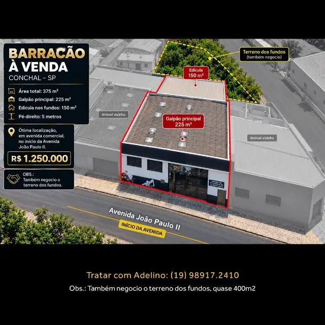 Barracão à venda em Conchal SP