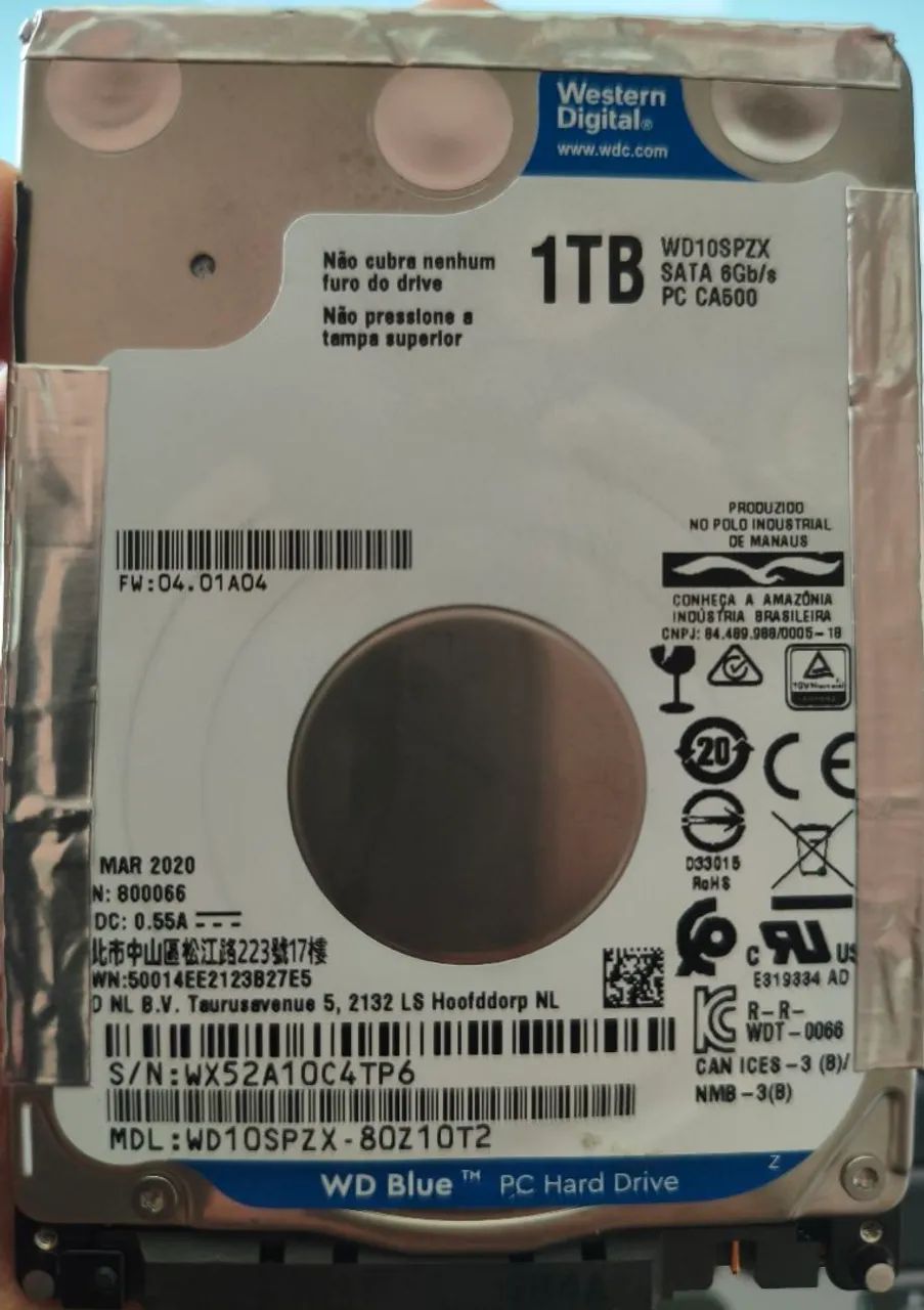 HD Disco Rígido Interno 1 TB