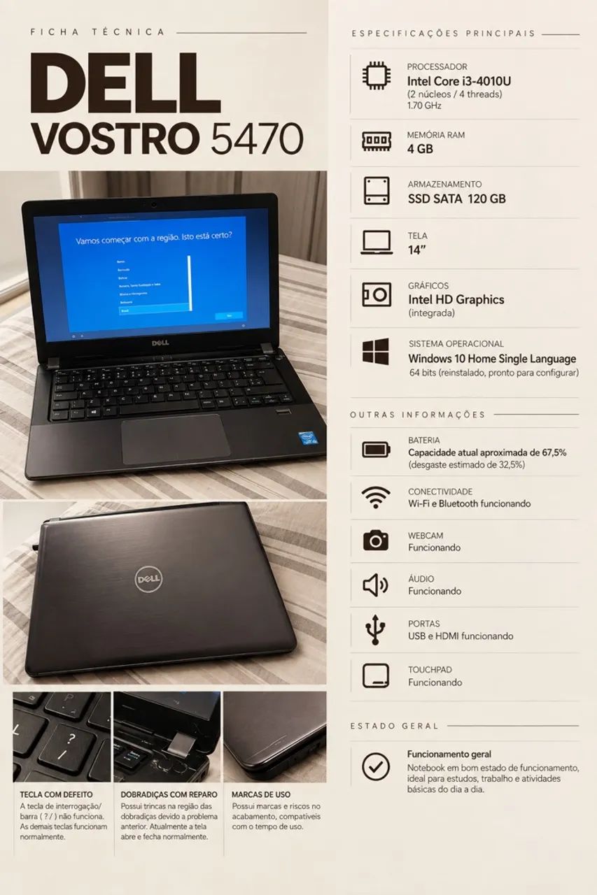 Notebook Dell Vastro 5470 - Foto 2