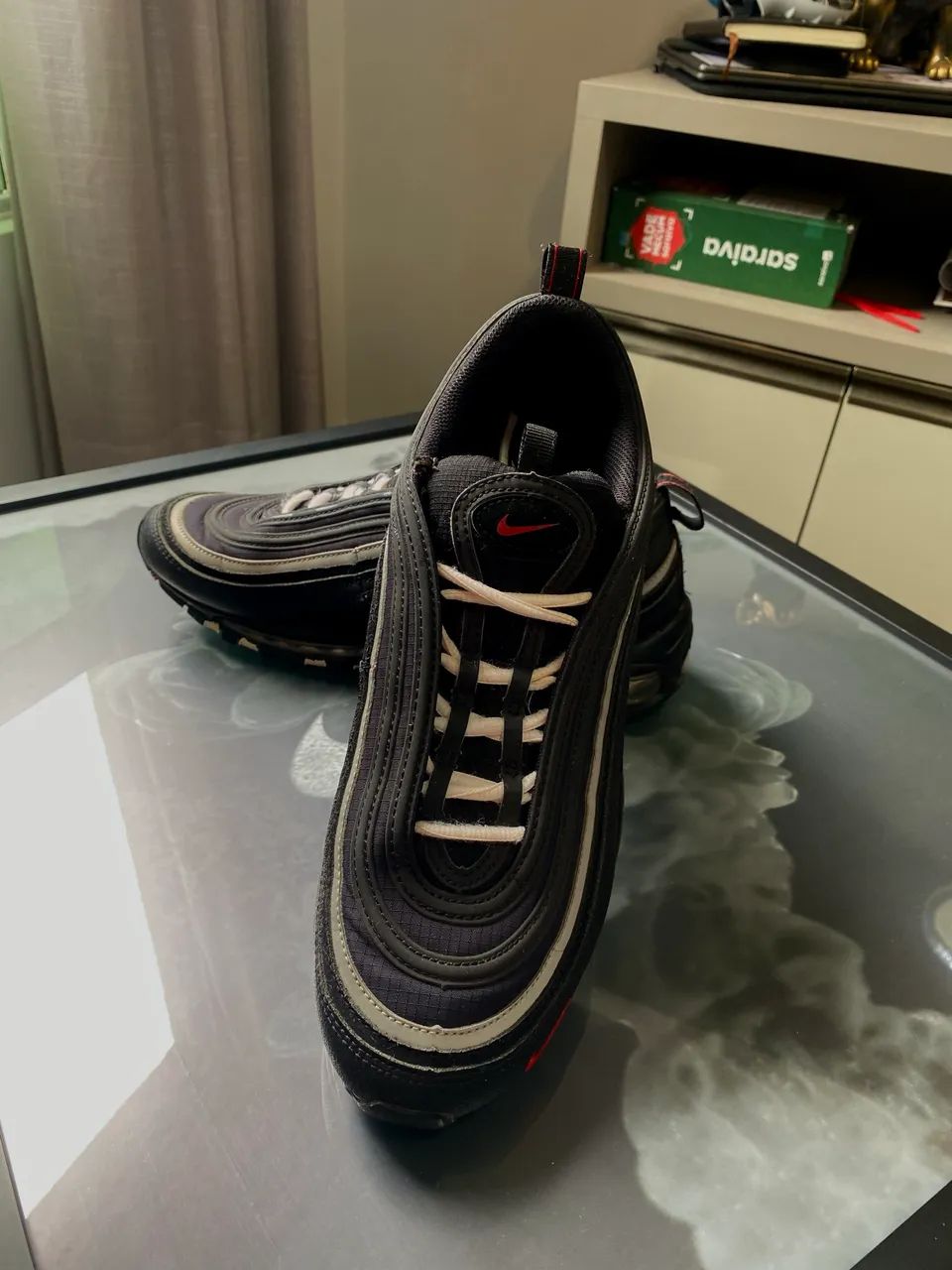 ? NIKE AIR MAX 97 ? BLACK / WHITE / RED - Foto 4
