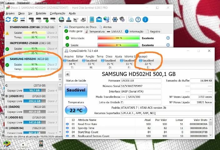 03 hds de 500 gigas sata 3.5 para pc - Foto 2