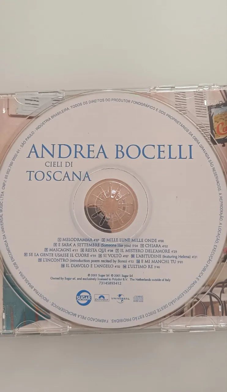CD Andrea Bocelli - Sogno (1999) lote  - Foto 3