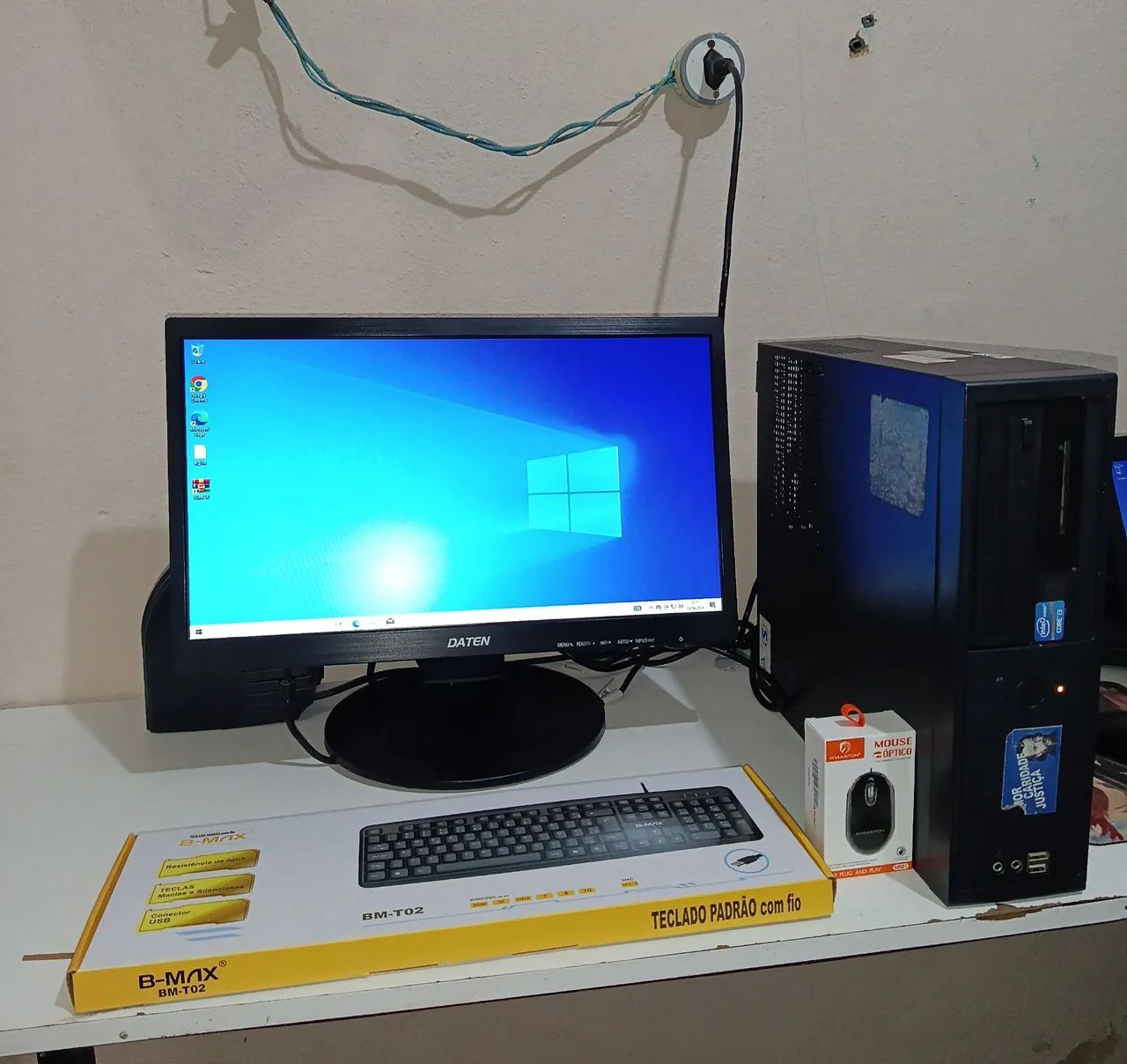 Computador optplex completo com monitor 19 polegadas, acompanha mouse e teclado novos .