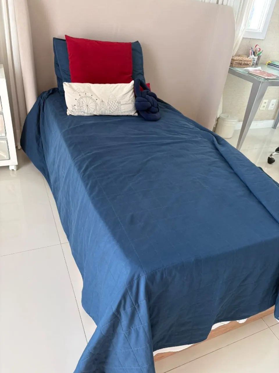 CAMA DE SOLTEIRO COM BICAMA - MADEIRA MACIÇA - Foto 3