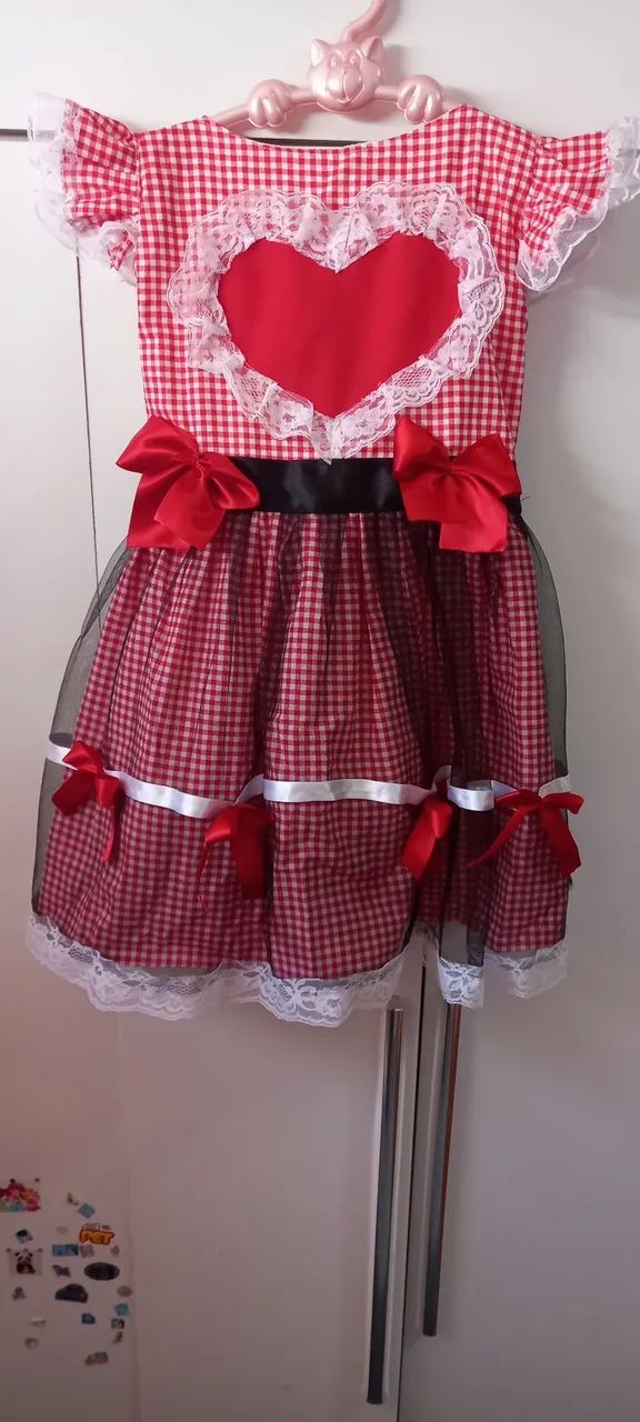 Vestido de Quadrilha 6 a 8 anos