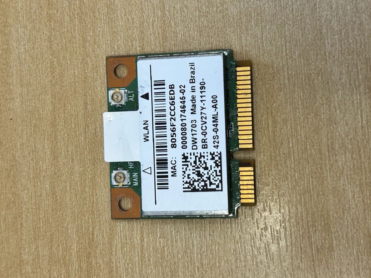Placa Wi-Fi Dell DW1703