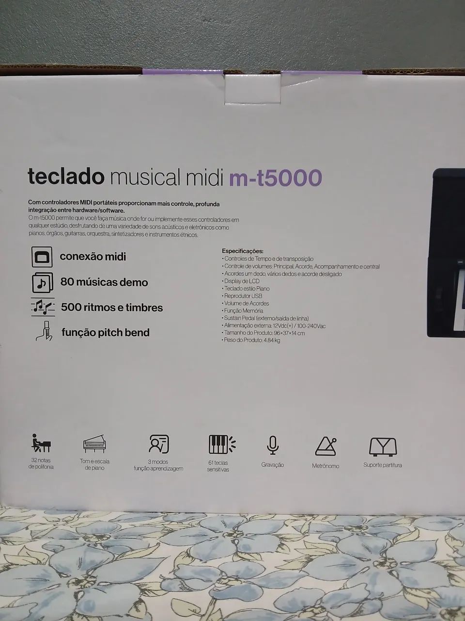 Teclado  musical  midi  mt5000 - Foto 2