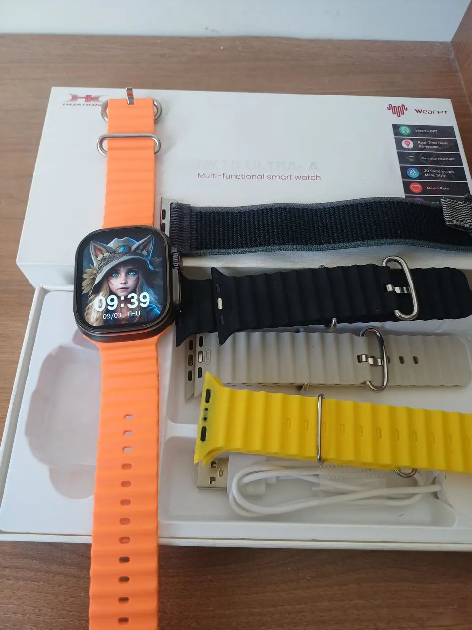 Smartwatch HK 10 ultra preto  - Foto 5