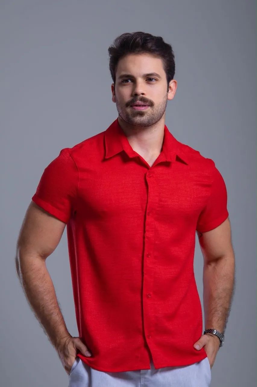 Camisa linho masculina  - Foto 5