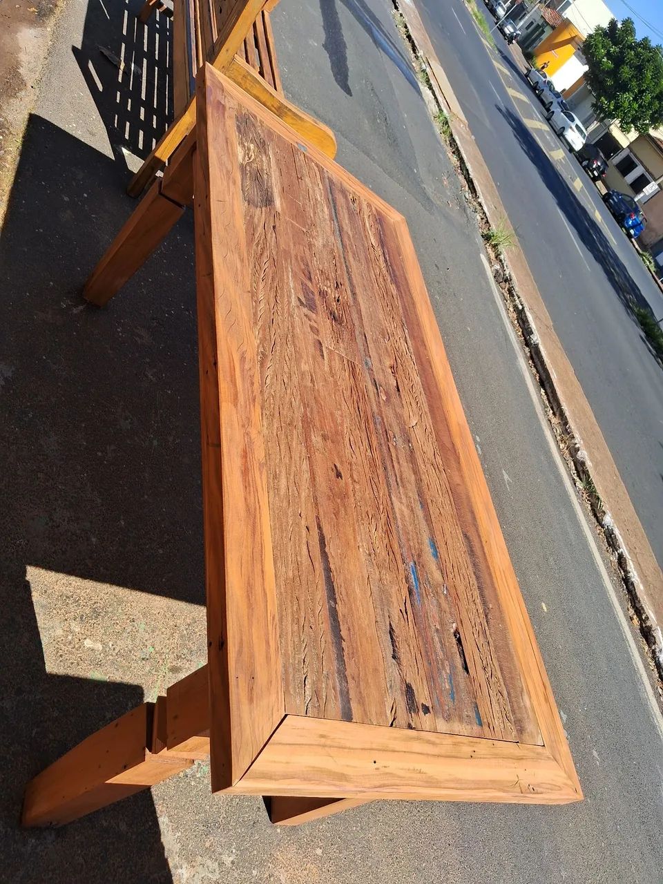Mesa de madeira de demolição rustica  - Foto 2