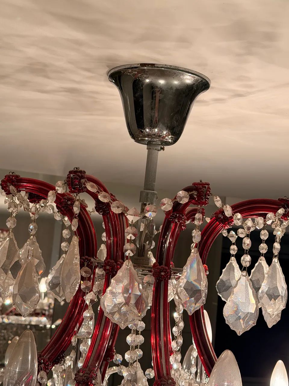 Lustre de Cristal e Vidro Estilo Veneziano - Imponente e Sofisticado - Foto 4