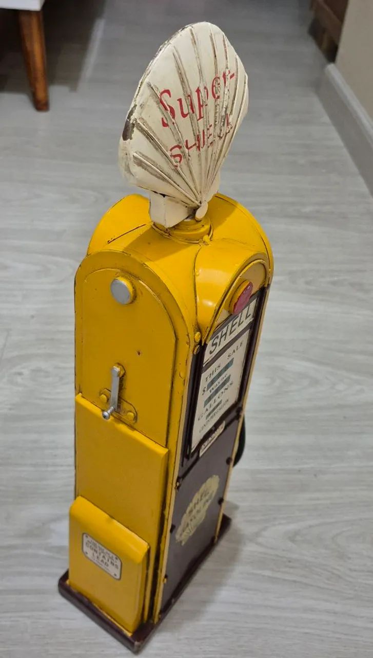 Bomba de gasolina Shell vintage decorativa - 46cm - Foto 4