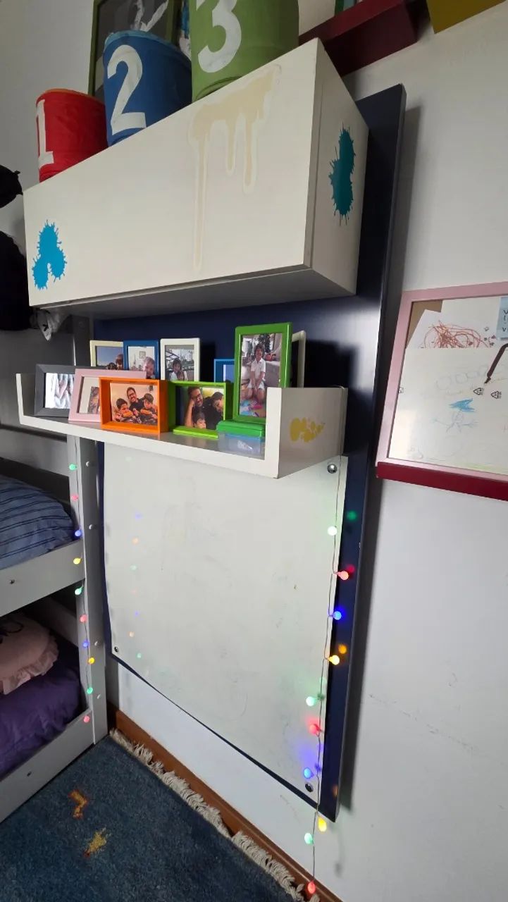 Armário com baú e lousa para quarto de crianças - Foto 4