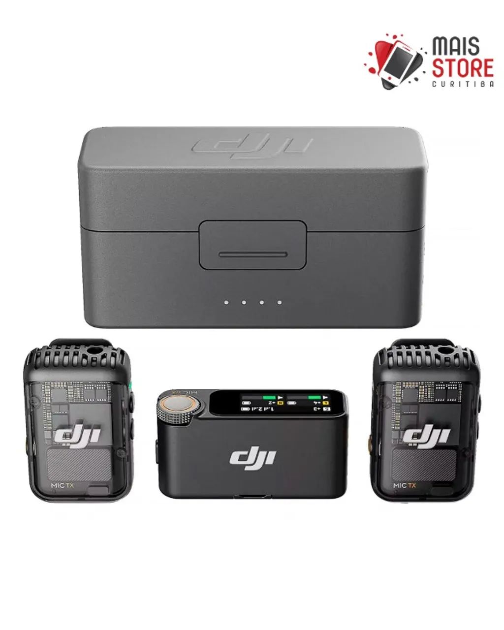 Microfone Dji Mic 2 (2 TX + 1 RX + Charging Case) - Lacrado na caixa - Foto 4