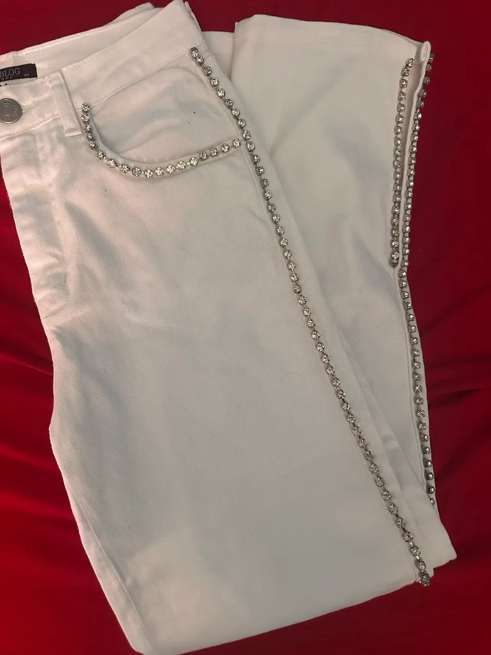 Calça de strass 
