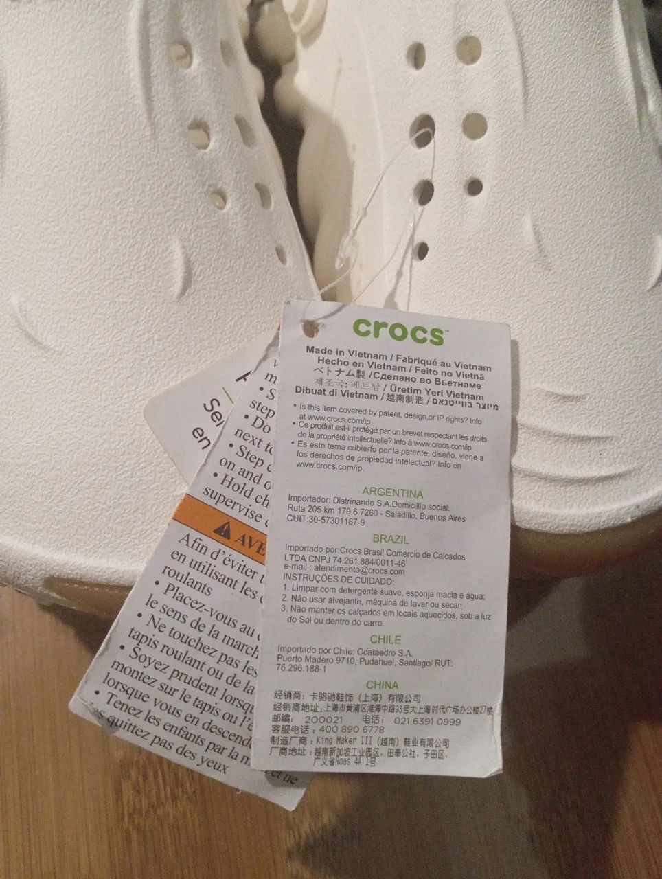 Crocs echo gum 24cm branco offwhite original  - Foto 2