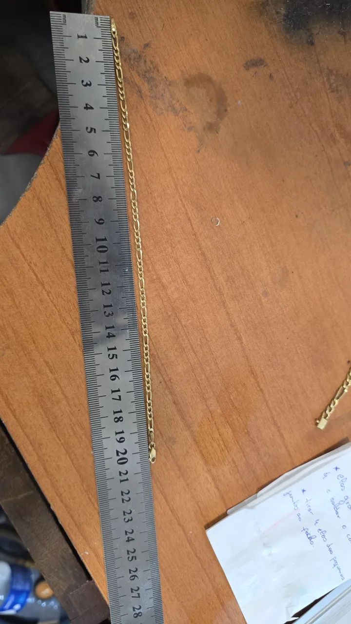 Pulseira de ouro 18k modelo 3x1 - Foto 3