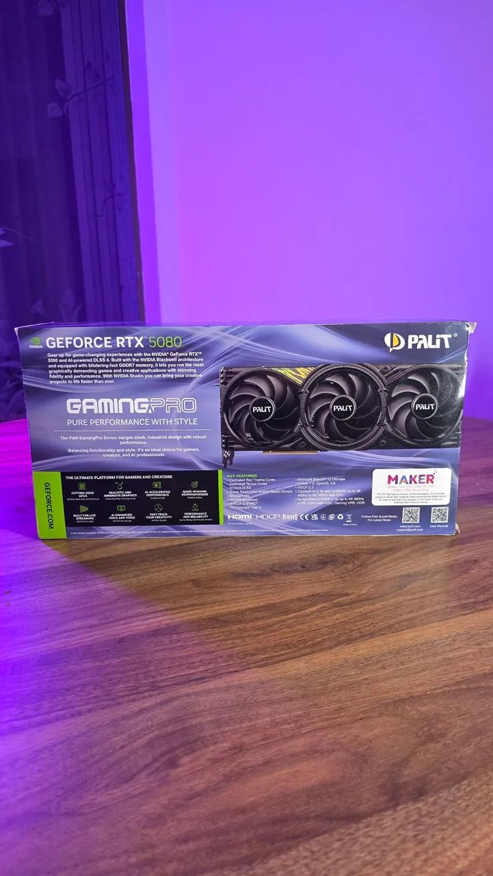 RTX 5080 16GB Palit (NOVA LACRADA) - Foto 3