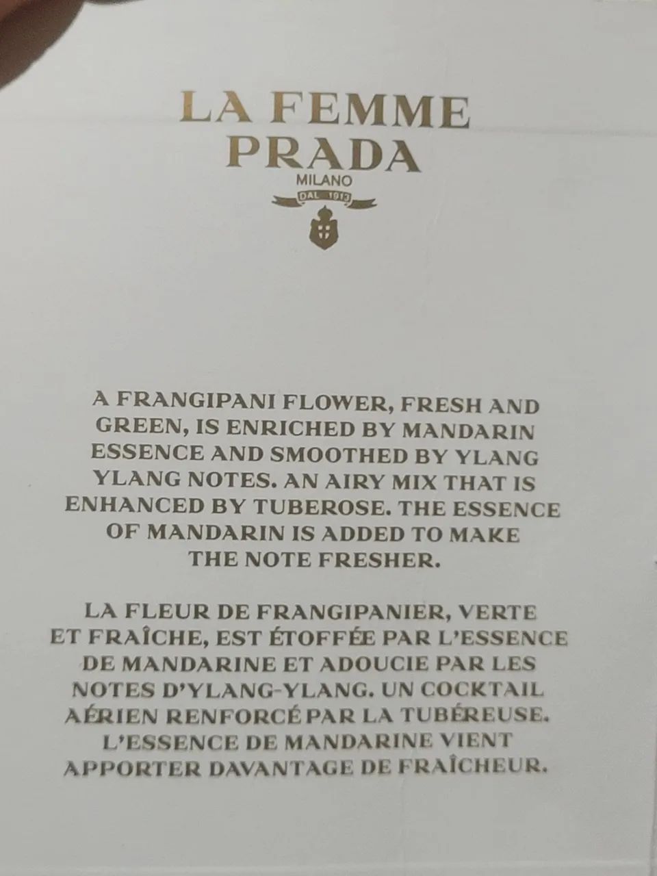 LA  FEME PRADA, AMOSTRA FLACONETE, NOVO E ORIGINAL  - Foto 3