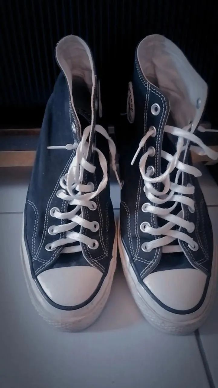 2 Tênis Converse All Star Original Preto e Vermelho  - Foto 3
