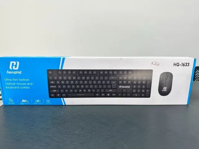 KIT TECLADO E MOUSE SEM FIO PC/NOTEBOOK 