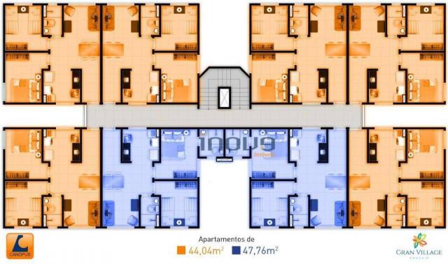 Apartamento com 2 dormitórios à venda, 44 m² por R$ 124.990,00 - Centro - Caucaia/CE - Foto 13