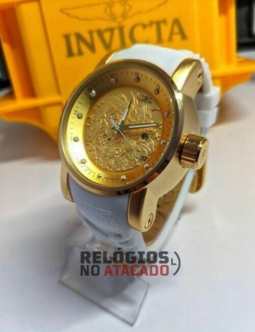 Relógio Masculino Yakuza Dourado De Luxo Novo na Caixa Invicta - Foto 2