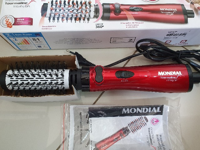 Escova Rotativa Mondial Modeladora Tourmaline Íon Er03 1000w - Foto 2