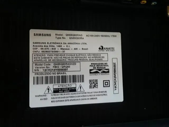 Smart Tv Samsung 55" Tela quebrada