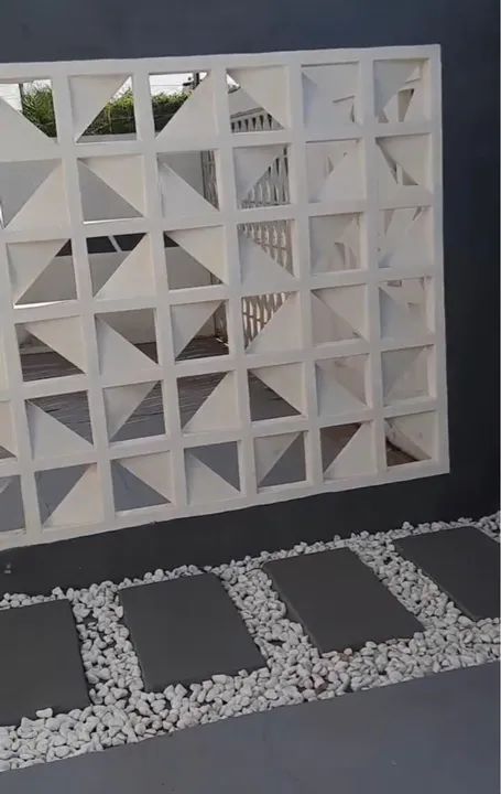 Tijolos vazado decorativo em cimento - Foto 2