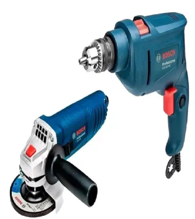 Kit Furadeira Gsb 450w Esmerilhadeira Angular Gws 850w 220v