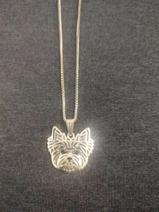 Colar de Prata com Pingente de yorkshire  - Foto 2