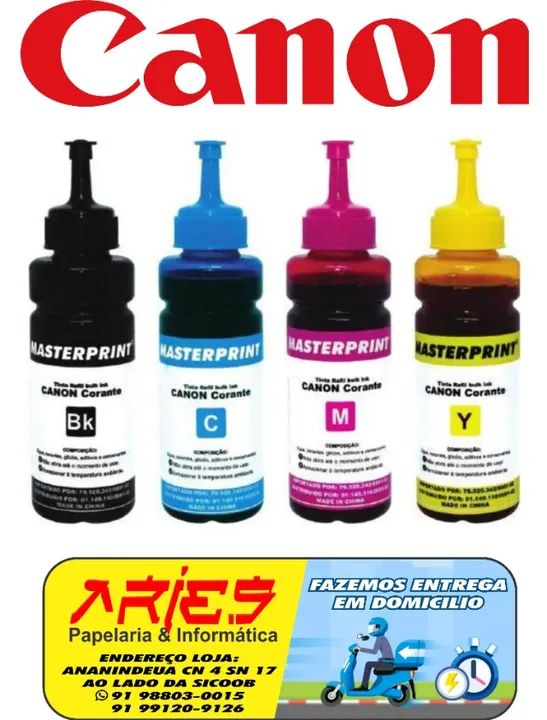 tinta para canon corante universal masterprint 100ml