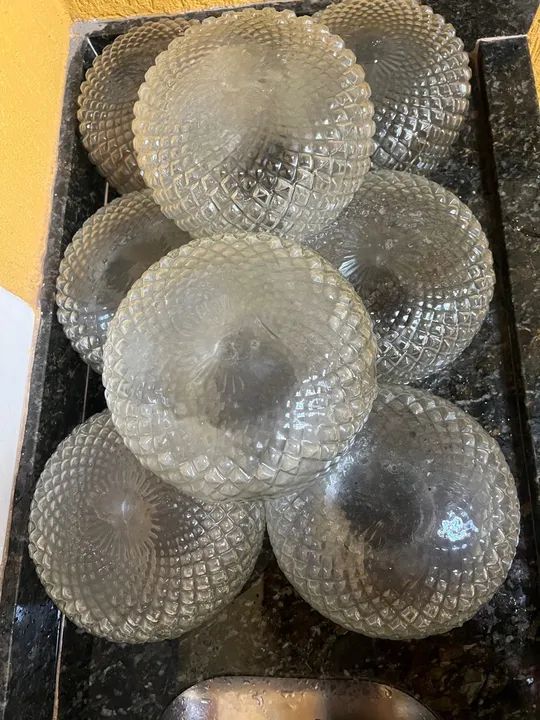 Globo de vidro bico jaca cristal para lâmpada  - Foto 3