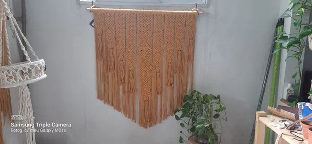 Painel em macrame maranata 