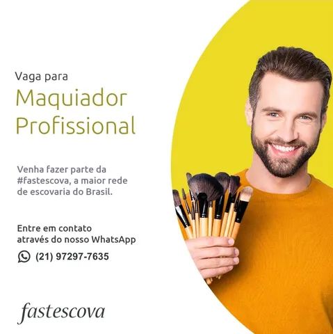 Vagas de manicure, Escovista e maquiador