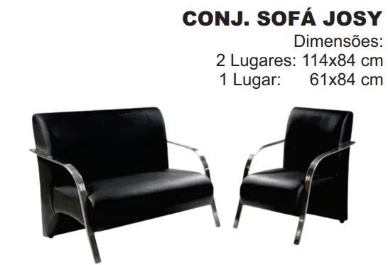 Poltronas para Recepção com Braço Cromado65578332706307124
