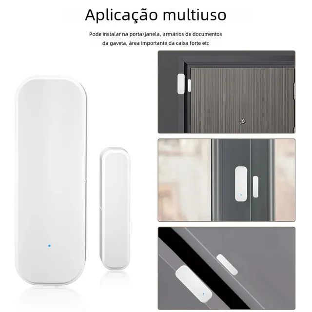 Sensor de Abertura de Portas e Janelas Tuya Wifi Inteligente, Compatível com Alexa  - Foto 4