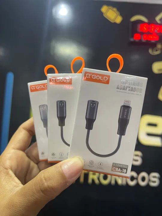 Adaptador Auxiliar Fone Ouvido Lightning p2 iPhone 