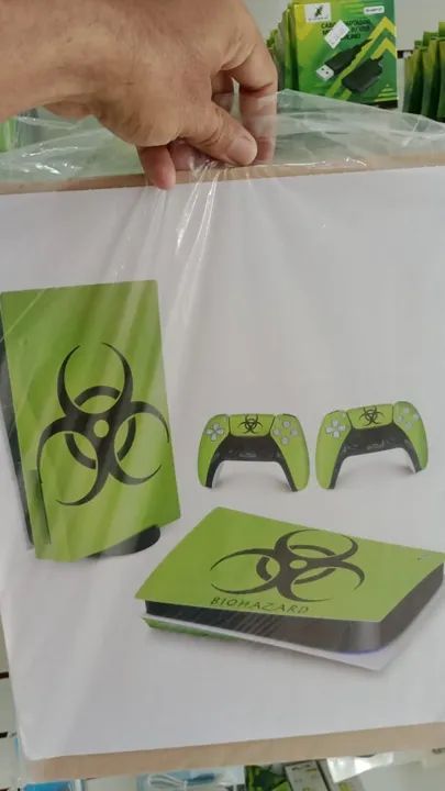 adesivos e capas anti poeira para PS5