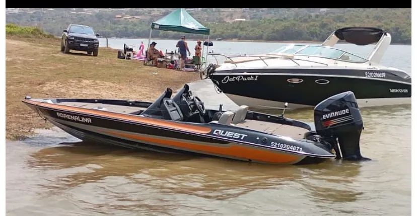 VENDO LANCHA QUEST 19 PÉS MOTOR EVENRUDE 175 Hp - Foto 9