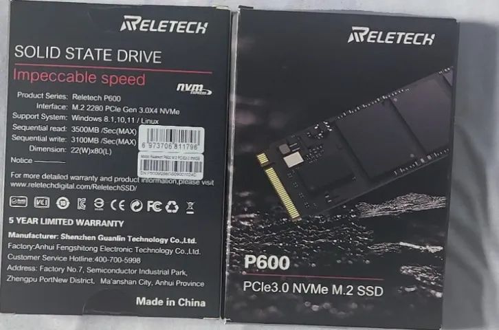 Reletech P600 2TB PCIe 3.0 NVMe M.2 SSD