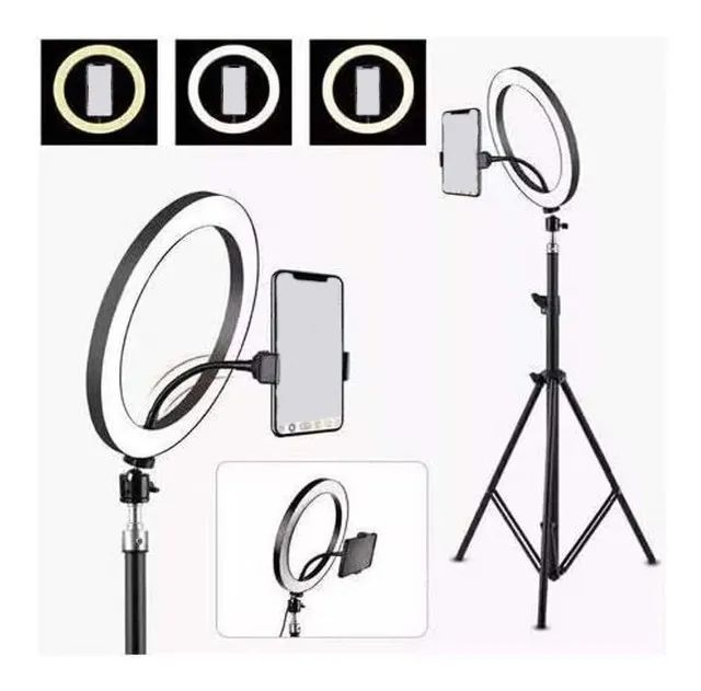 Ringlinght Led Luz Flash Estudio Profissional Com Tripe 1,80m - Foto 4