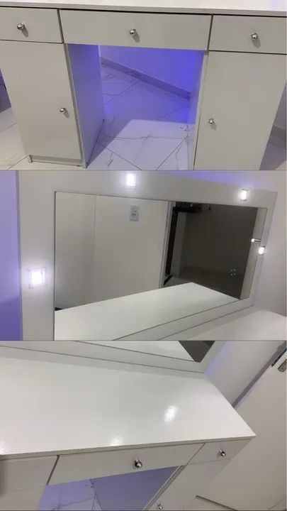 Penteadeira Branca com Leds 