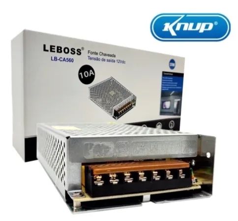 Fonte Chaveada 12v 10A Bivolt LB-CA560 para Cftv, Led & Automotivo